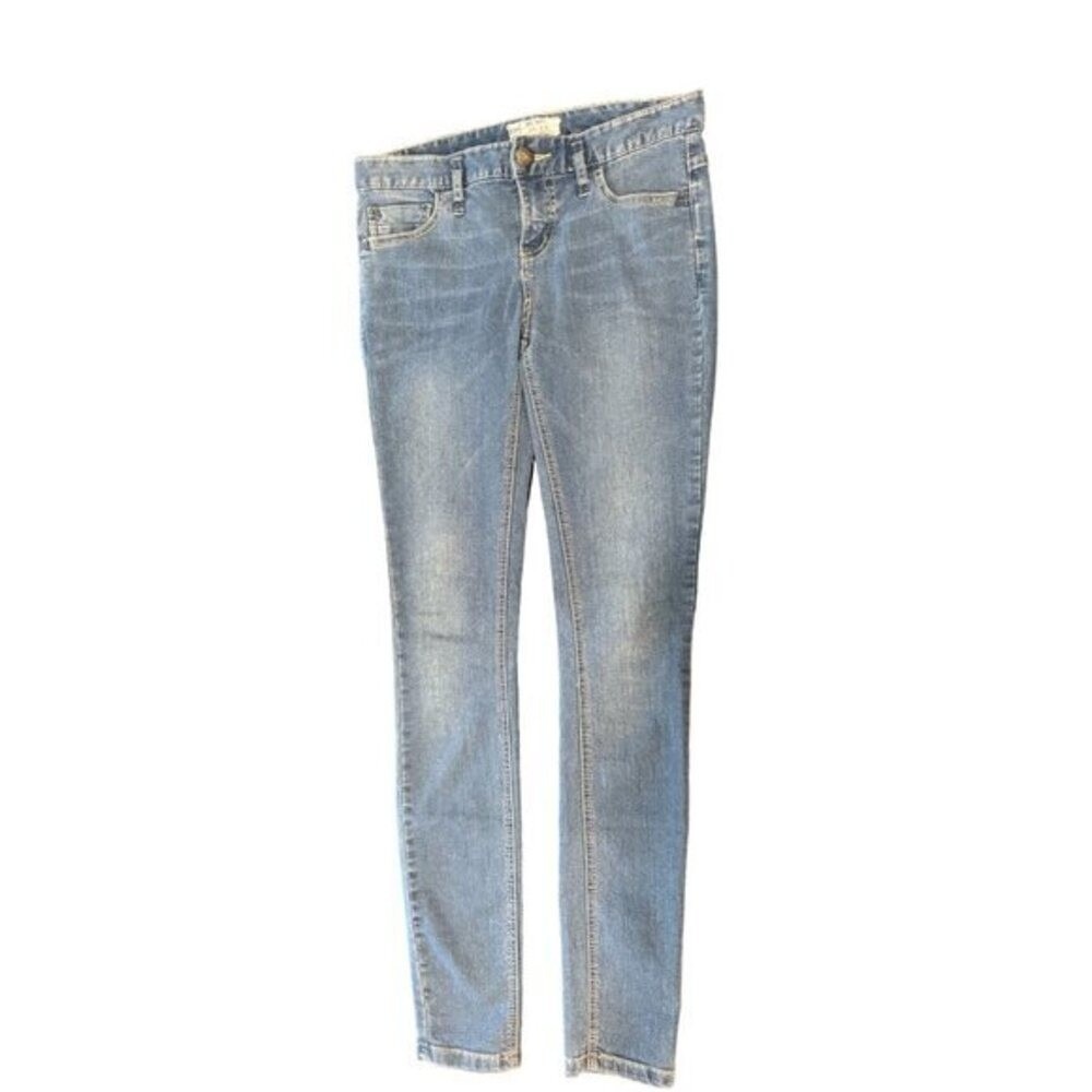 Free People Skinny Jeans Medium Wash Low Rise Denim Pants Size 26 - Picture 2 of 7